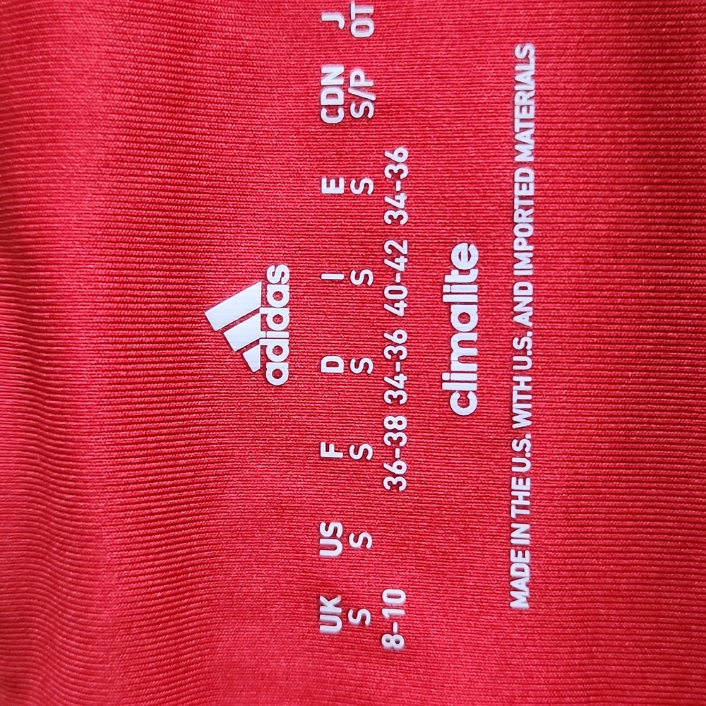 Adidas Red Climalite Spanx Size Small - Picture 3 of 5